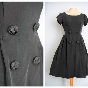 1950s vintage black dress Audrey Hepburn style Size Small