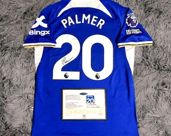 Camisa oficial de estreia do Chelsea, assinada por Cole Palmer na temporada 23/24 - Certificado de Autenticidade - 2023