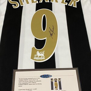 Alan Shearer SIGNED Newcastle 05/07 Home Jersey/Shirt - COA - 2007 Retro image 3