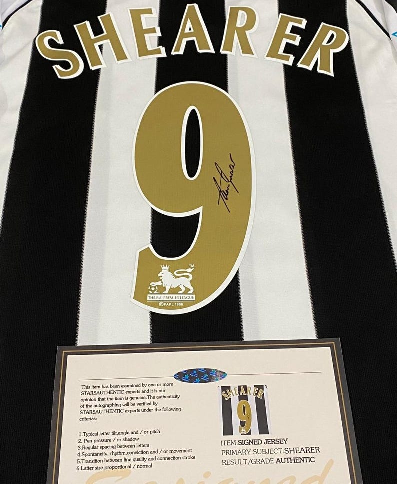 Alan Shearer SIGNED Newcastle 05/07 Home Jersey/Shirt - COA - 2007 Retro image 3