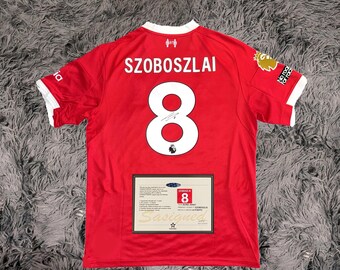 Dominik Szoboszlai ASSINADO Liverpool 25/26 Home Jersey/Shirt - COA - 2025