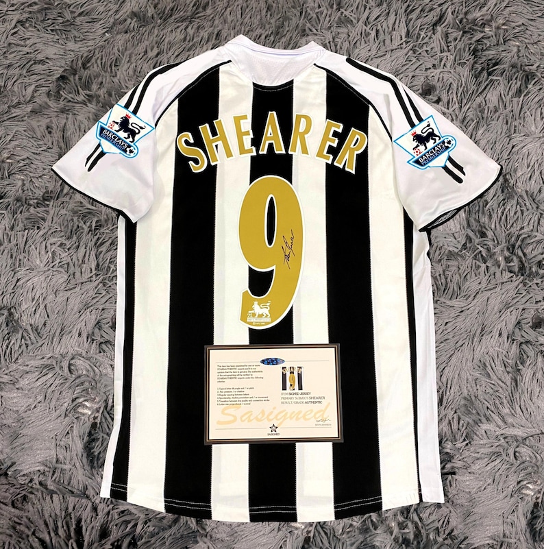 Alan Shearer SIGNED Newcastle 05/07 Home Jersey/Shirt - COA - 2007 Retro image 1