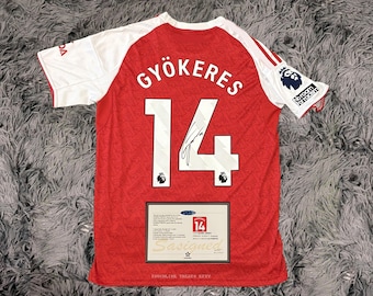 Viktor Gyökeres SIGNED Arsenal 25/26 Home Jersey/Shirt - COA - 2025