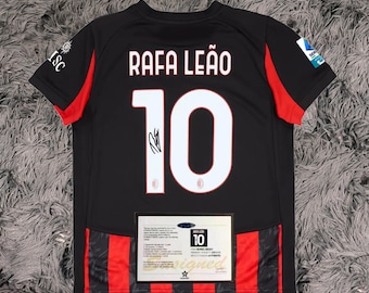 Camisa oficial do Milan 25/26 assinada por Rafael Leão - Certificado de Autenticidade - 2025