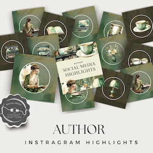 Author Social Media Canva Templates Book Marketing Content Kit for Instagram