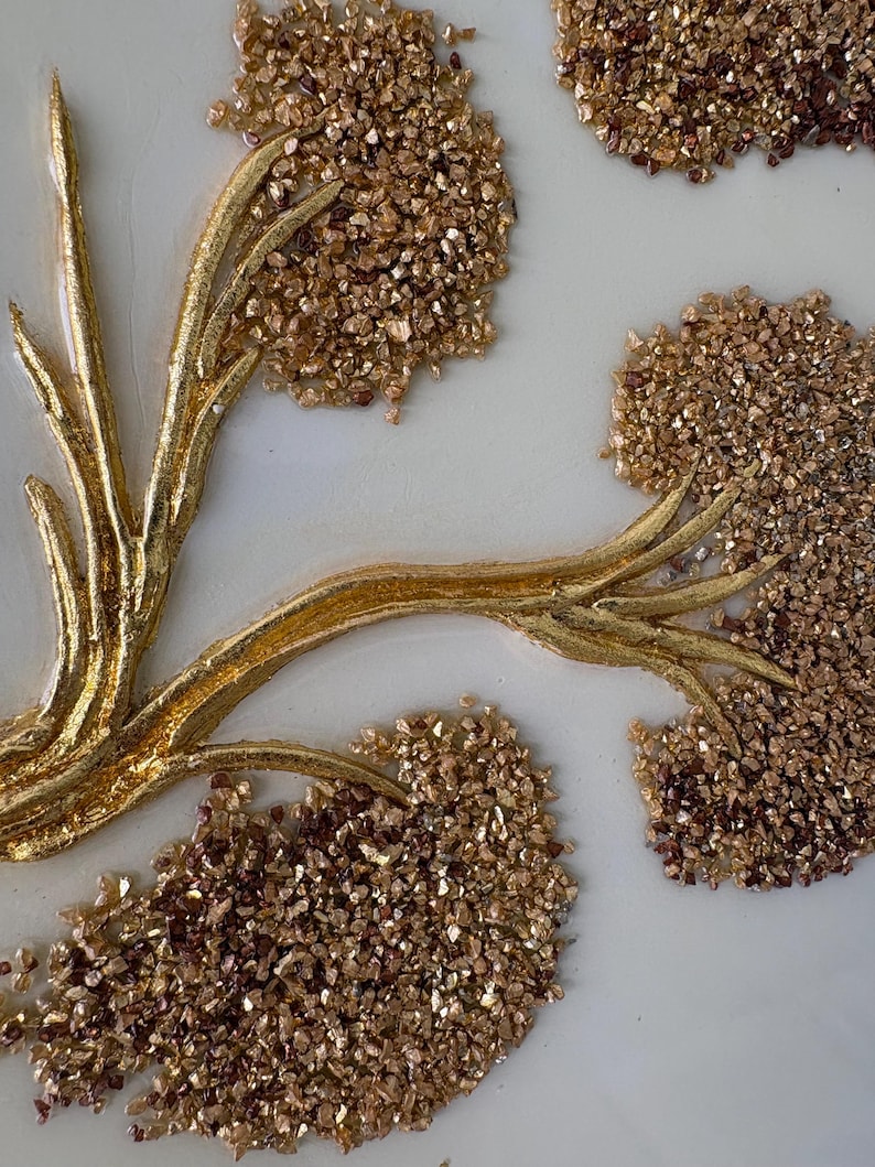 Tree Of Gold Gold Tree Painting Made to Order, Textured 3D Wall Art on Canvas ...