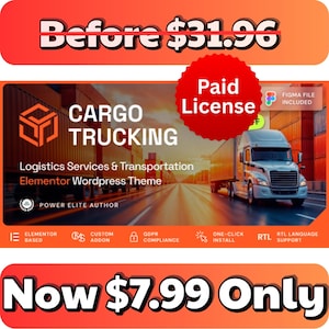Cargo Trucking WordPress Theme – Transportation Services, Logistics, Freight, Delivery & Shipping Website Template