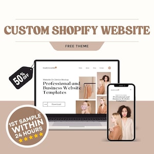 Custom Shopify Store Setup in 24 Hrs - Personalized Shopify Website Design - Free Theme