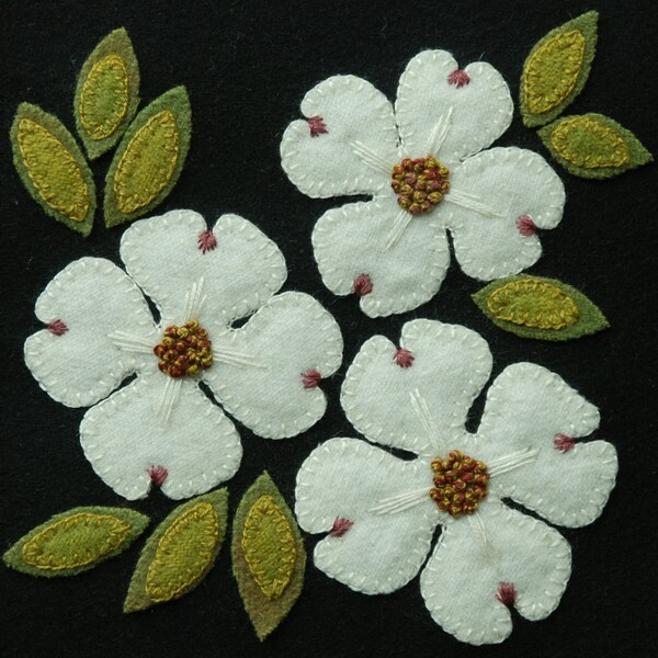 Wool Applique Quilt Etsy