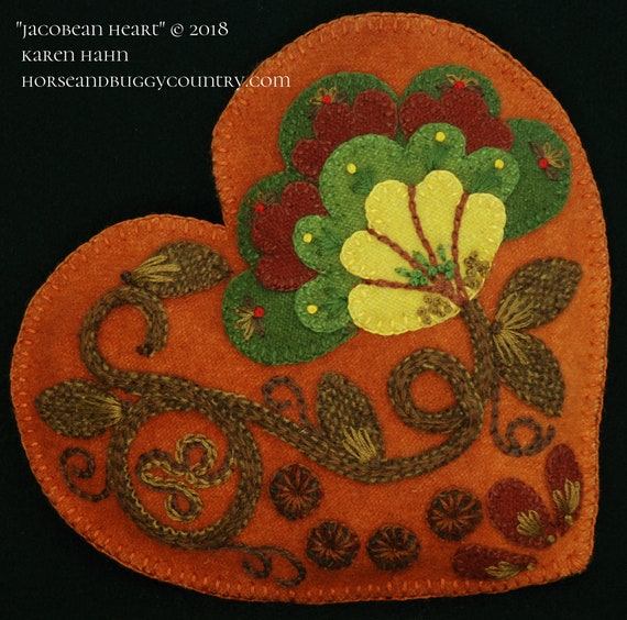 PRETTY PETALS Candle Embroidery Mat and Pin Cushion Kit, Wool
