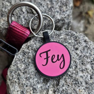 Silicone Dog Tag Round, Personalized Dog Tag, Silent Dog Tag, Dog Tag for Dogs, Engraved Silicone Dog Tag, Silent Tag