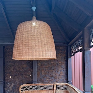 Wicker Pendant, Light Woven, Pendant Rattan, Shade Wicker, Pendant Wicker Boho