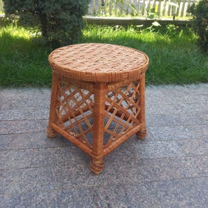 Wicker Chair, Rustic Willow Handmade Armchair for Backyard Patio Furniture
