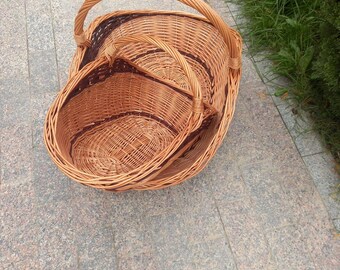Panier rustique Français saule panier creel de pêche à la