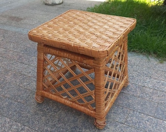 Wicker Chair Willow Handmade Armchair Patio Furniture - Natural Home Decor
