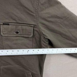 Filson gevoerd jack heren M licht olijfgroen canvas fleece gevoerd overhemdjack afbeelding 10