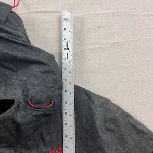 The North Face HyVent Ski Jacket Men Large Charcoal Grey Hooded Waterproof Shell image 12