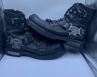 Harley Davidson Leather Motorcycle Boots, Full Eagle Logo  display picture 2