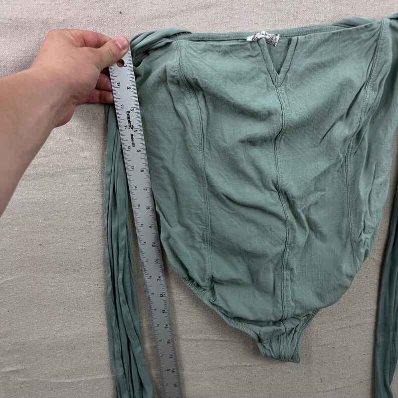 Intimately Free People romper dames kleine saliegroene gestrikte schouder korsetnaad afbeelding 7
