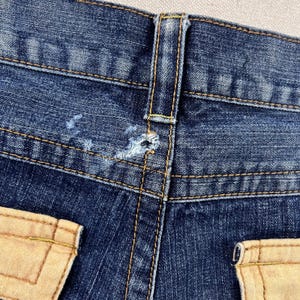 True Religion Billy Super T Jeans Mens 38 Blue Dark Wash Corduroy Flap Pockets image 11