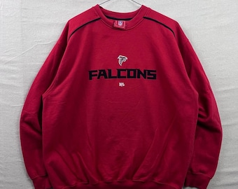 NFL Atlanta Falcons Sweatshirt Mens XL Red Embroidered Crewneck Pullover