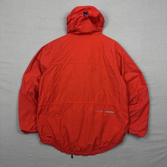 VTG POLO SPORT Ralph Lauren Men's Red Hooded Jacket Nylon