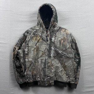 Chaqueta bomber con capucha y aislamiento térmico Game Winner Realtree Camo para hombre, talla M, color marrón.
