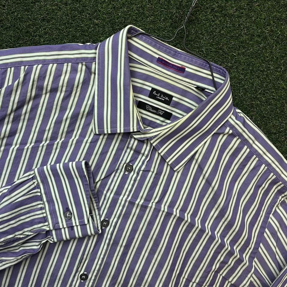 Chemise Paul Smith Hiver Coton Petit Carreaux Taille M/L - Coupe Régulière, Occasion Très Bon état