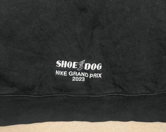 Nike Grand Prix 2023 Shoe Dog Fleece Black Graphic Crewneck