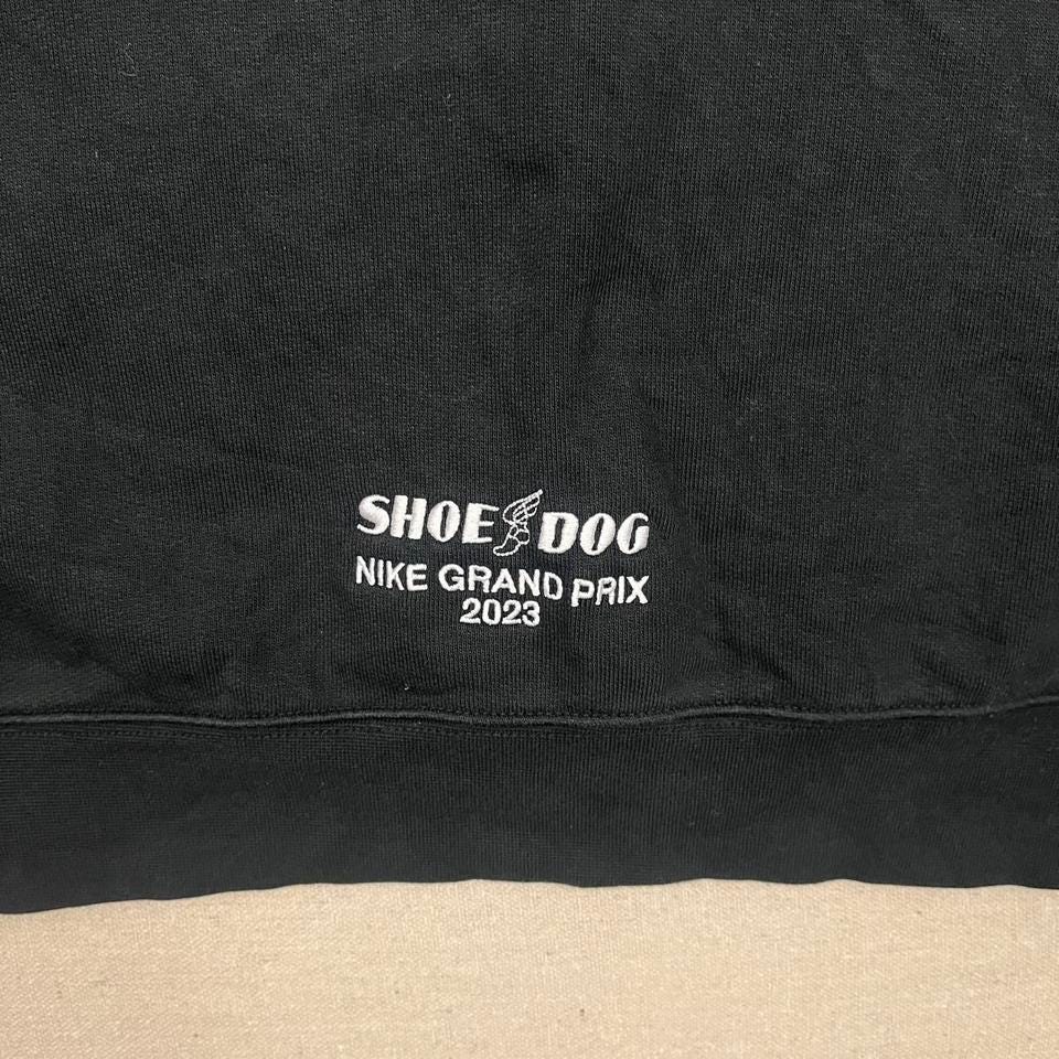 Nike Grand Prix 2023 Shoe Dog Fleece Black Graphic Crewneck
