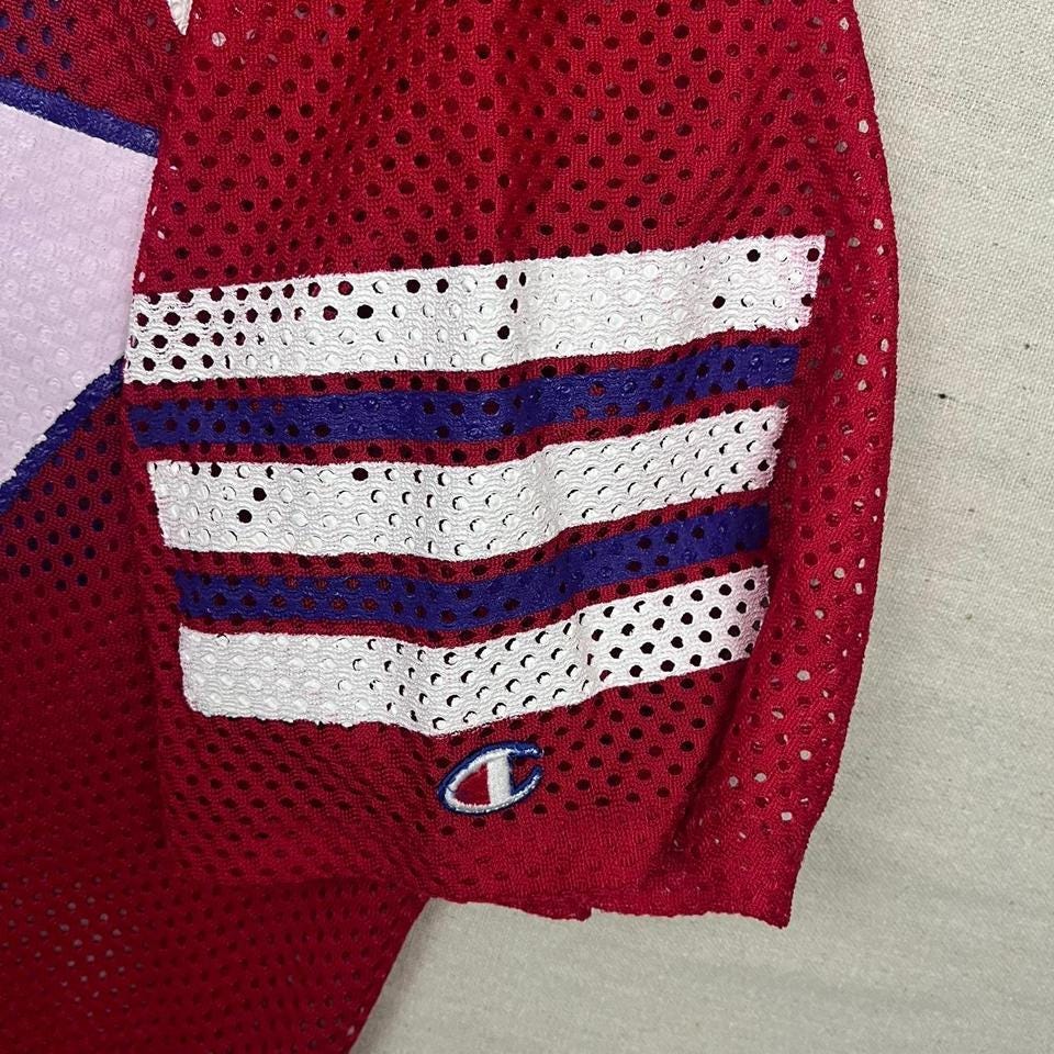Vintage 80s 90s Champion St. Johns 47 Red Mesh Football Jersey - Etsy