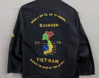 Rare Vintage 1960s Vietnam War Denim Souvenir Jacket Youth Size - Etsy