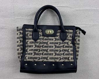 Juicy Couture handtas handtas dames medium zwart beige monogram bezaaid logo