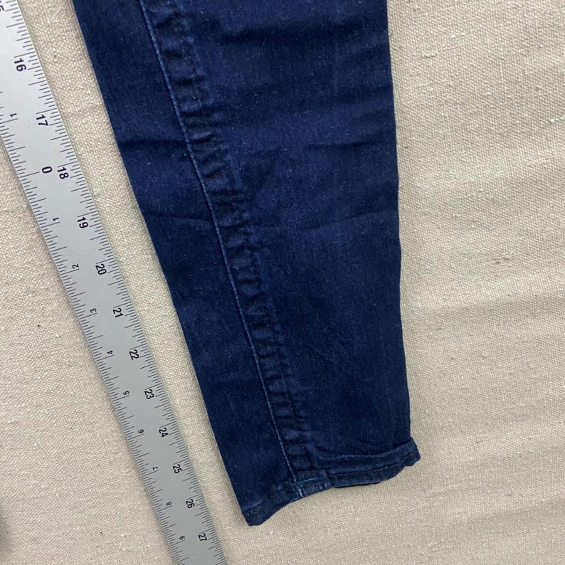 True Religion Halle Super Skinny Jeans Women 27 Dark Blue Flap Pocket Distressed image 6