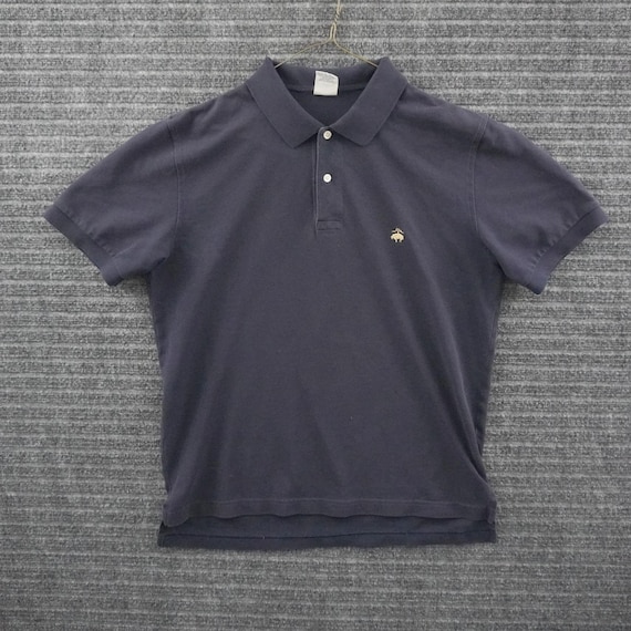 Brooks Brothers, Vintage 90s Brooks Brothers Polo Shirt Large Navy Slim Fit Performance Pique