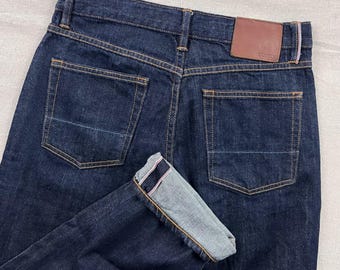 Gustin California Straight Raw Selvedge Denim Jeans Mens 31 Indigo Made in USA