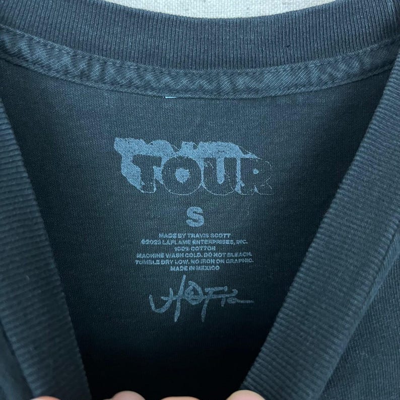 Camiseta negra de Travis Scott Circus Maximus Tour, talla S, 2023 imagen 3