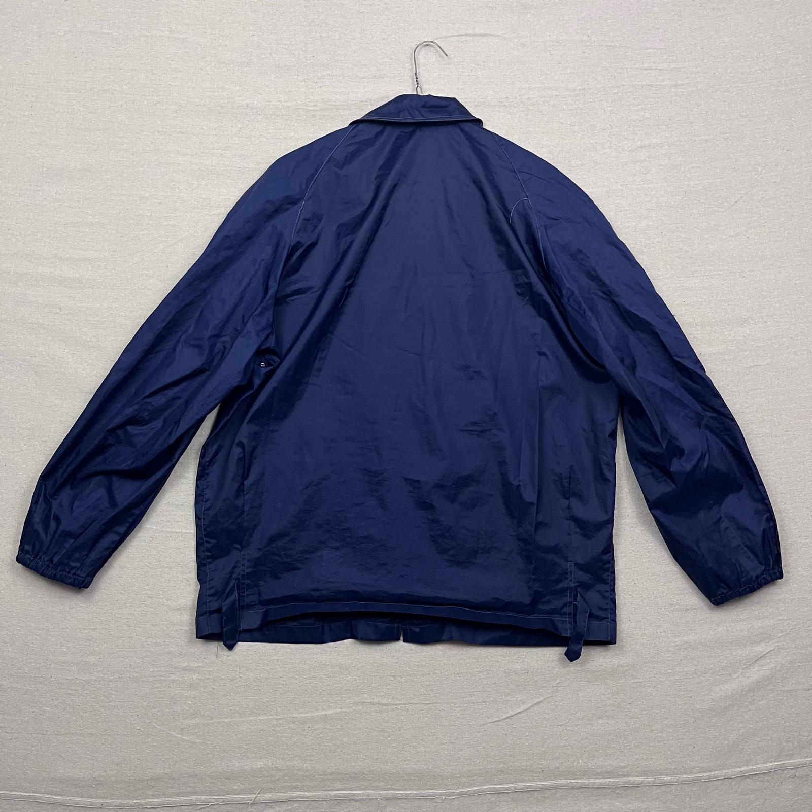 Vintage 80s Alligator Jacket Navy Blue Lightweight Zip up