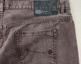 Rocawear Straight Fit Jeans Mens 42 Brown Denim 100% Cotton Streetwear Baggy