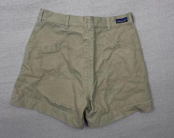 Vintage Patagonia Stand Up Khaki Cotton Canvas Utility Shorts Mens Actual 28