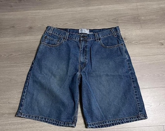 Levi Strauss Signature Baggy Blue Denim Jean Shorts Jorts