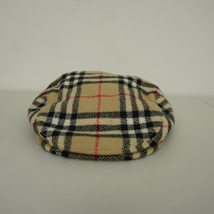 Burberry Newsboy Plaid Flat Cap Medium Brown Black Check Authentic Made in Italy Burberry flat cap - Gem main image 2