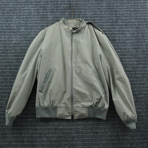 London Fog Bomber Jacket Mens 44 Long Gray Harrington Faux Shearling Lined Zip