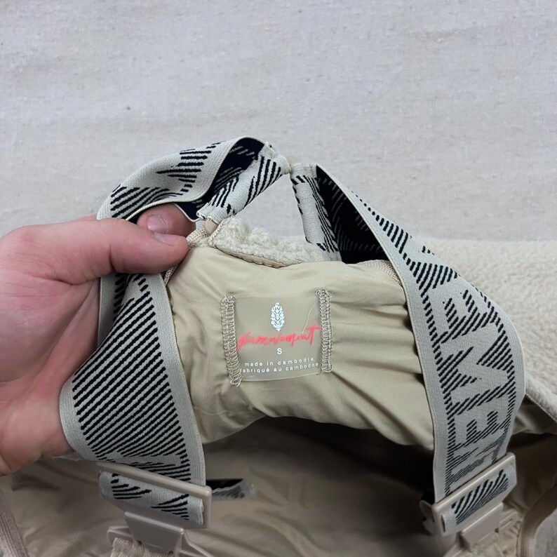 FP Movement Hit The Slopes overall dames kleine beige fleece sherpa slabbetjes afbeelding 3