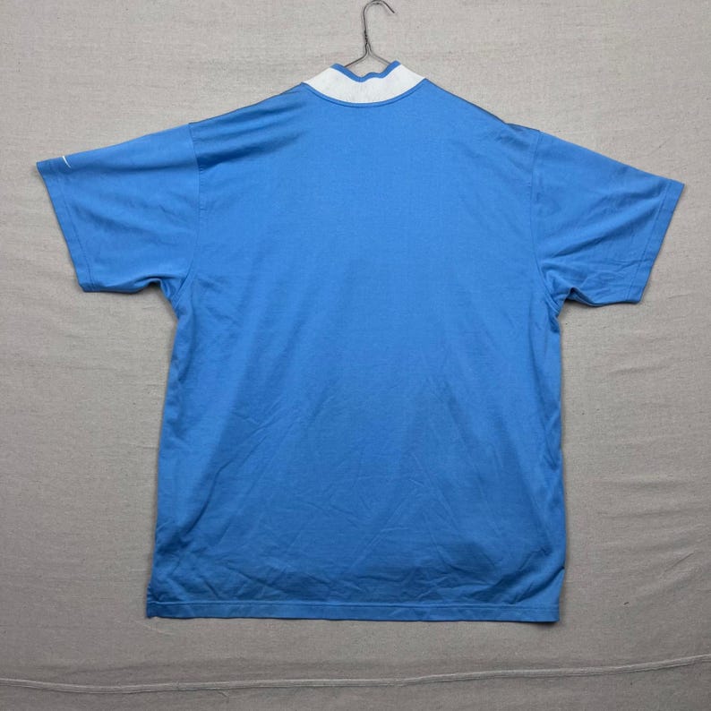 Vintage Nike UNC Tar Heels Basketball Jersey Shirt XXL Light Blue Quarter Zip image 2