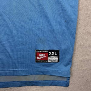 Vintage Nike UNC Tar Heels Basketball Jersey Shirt XXL Light Blue Quarter Zip image 4