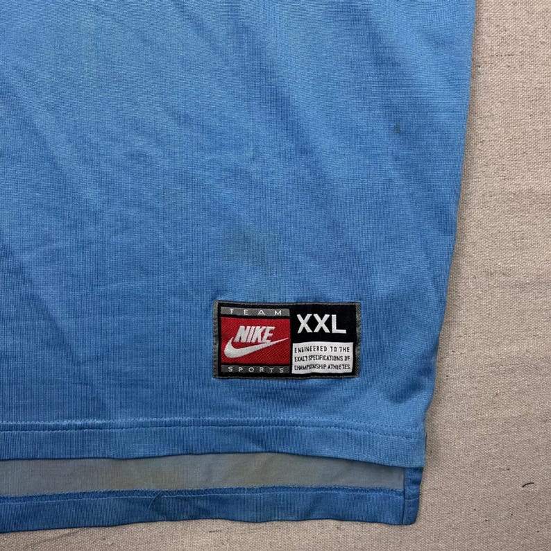 Vintage Nike UNC Tar Heels Basketball Jersey Shirt XXL Light Blue Quarter Zip image 4
