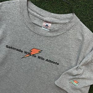 Vintage 90s Gatorade Will to Win Athlete Grey Tee Shirt - Etsy