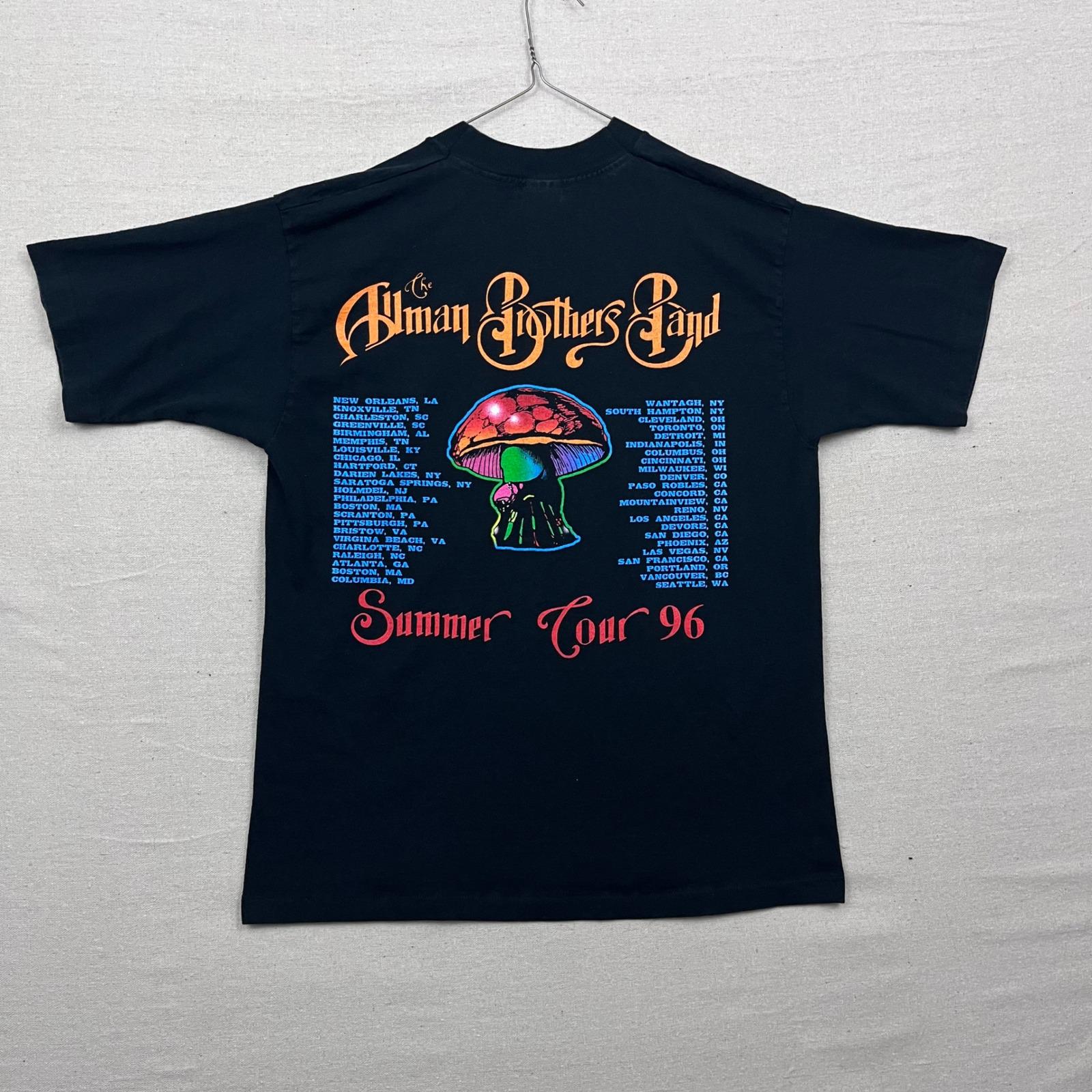 The Allman Brothers Band Summer Tour 96 T Shirt Mushroom FOTL 1996