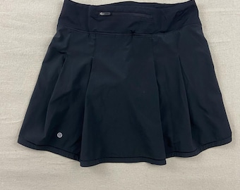 Lululemon Pace Rival Skort Damen 6 Schwarzer Faltenrock